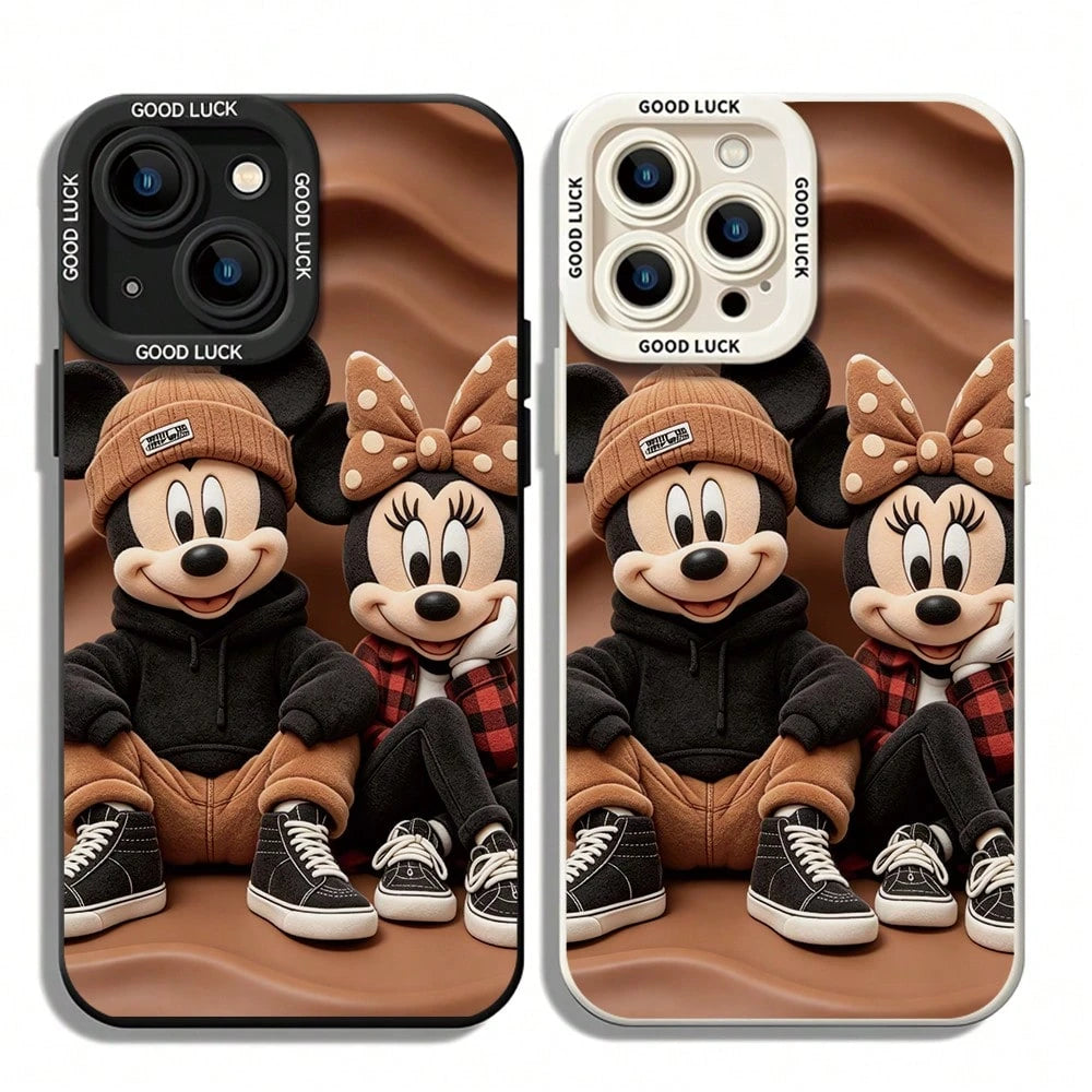 Disney. These Disney Mickey And Minnie Mouse Family Phone Cases Feature A Cute And Playful Design With A Simple And Stylish Appearance And A Smooth Feel. Made Of Eye-Catching TPU Material And Includi