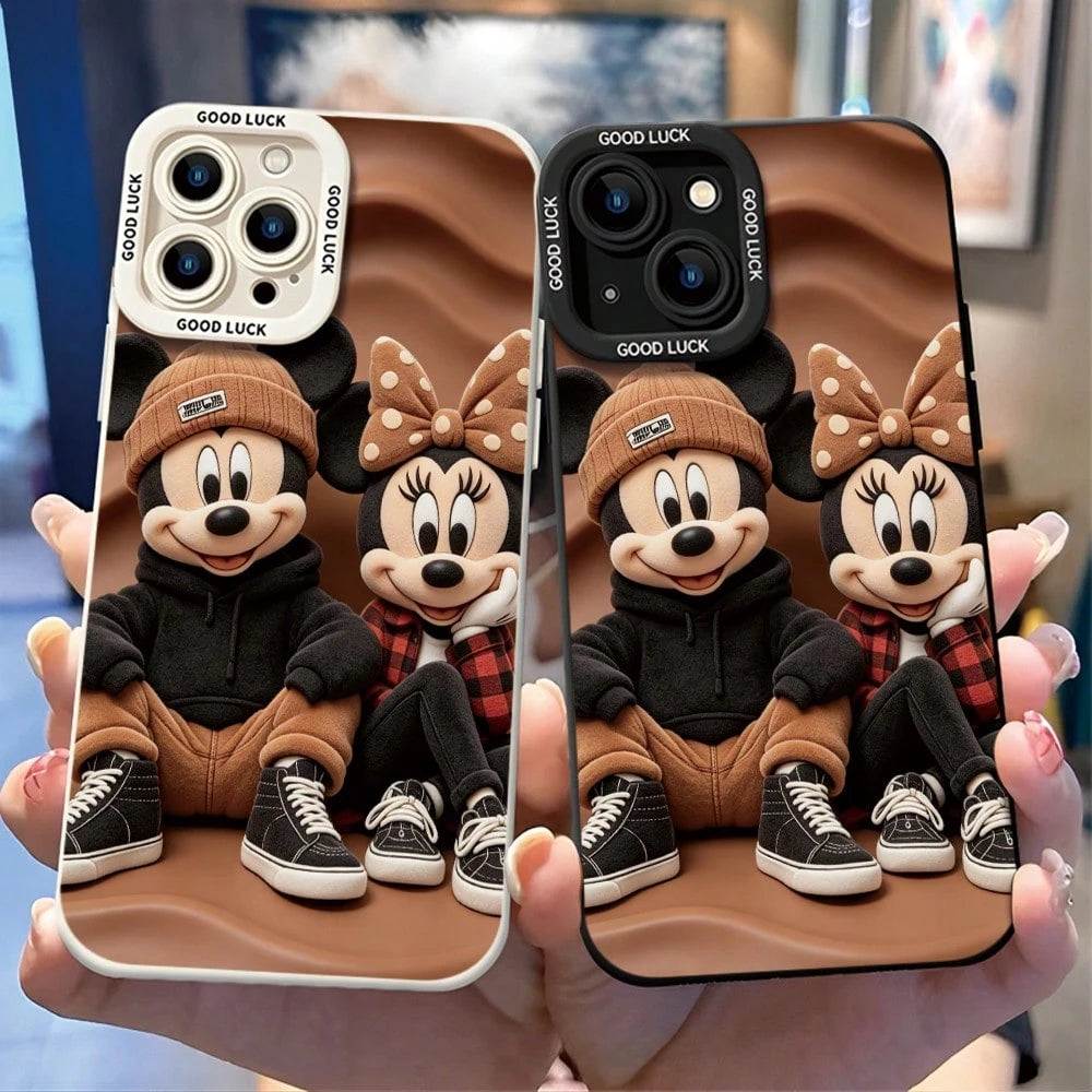 Disney. These Disney Mickey And Minnie Mouse Family Phone Cases Feature A Cute And Playful Design With A Simple And Stylish Appearance And A Smooth Feel. Made Of Eye-Catching TPU Material And Includi