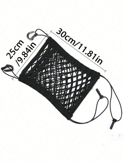 Dog Car Mesh Divider Pet Barrier With Automatic Safety Net Storage Bag, Baby Stretchable Storage Bag, Universal For Cars, SUVs- Easy Installation, Child And Pet Driving Car Divider