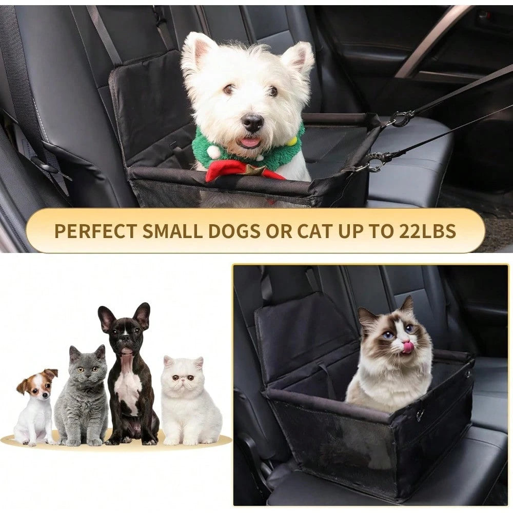 Dog Car Seat, Travel Pe-Style Dog Booster Seat, Breathable Dog Car Seat, With Adjustable Seat Belt Design, Travel Dog Car Seat Specially For Small Dt Cageogs
