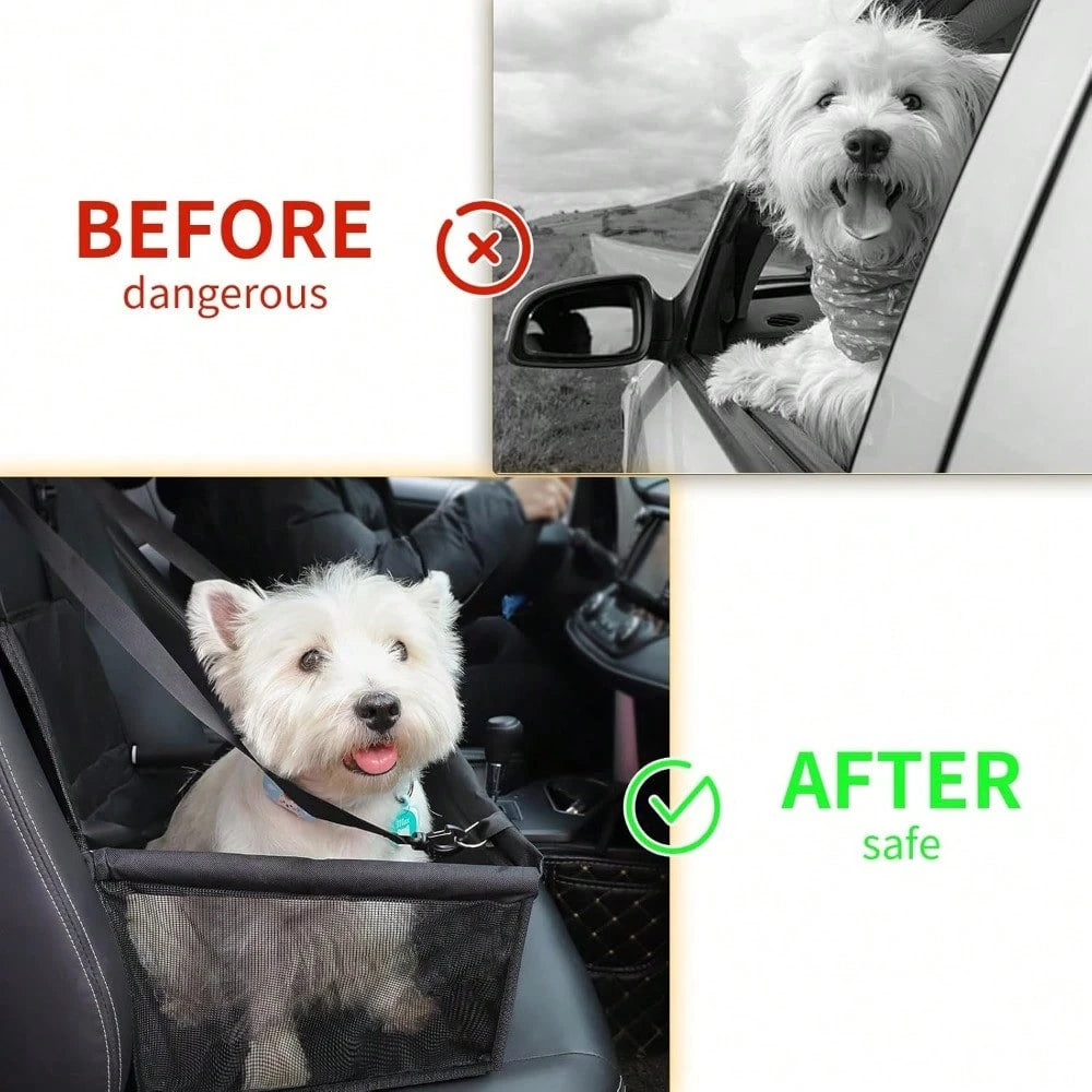 Dog Car Seat, Travel Pe-Style Dog Booster Seat, Breathable Dog Car Seat, With Adjustable Seat Belt Design, Travel Dog Car Seat Specially For Small Dt Cageogs