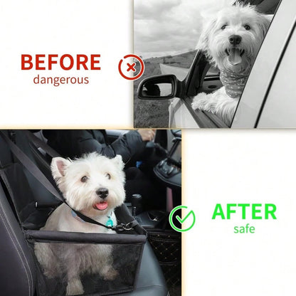 Dog Car Seat, Travel Pe-Style Dog Booster Seat, Breathable Dog Car Seat, With Adjustable Seat Belt Design, Travel Dog Car Seat Specially For Small Dt Cageogs
