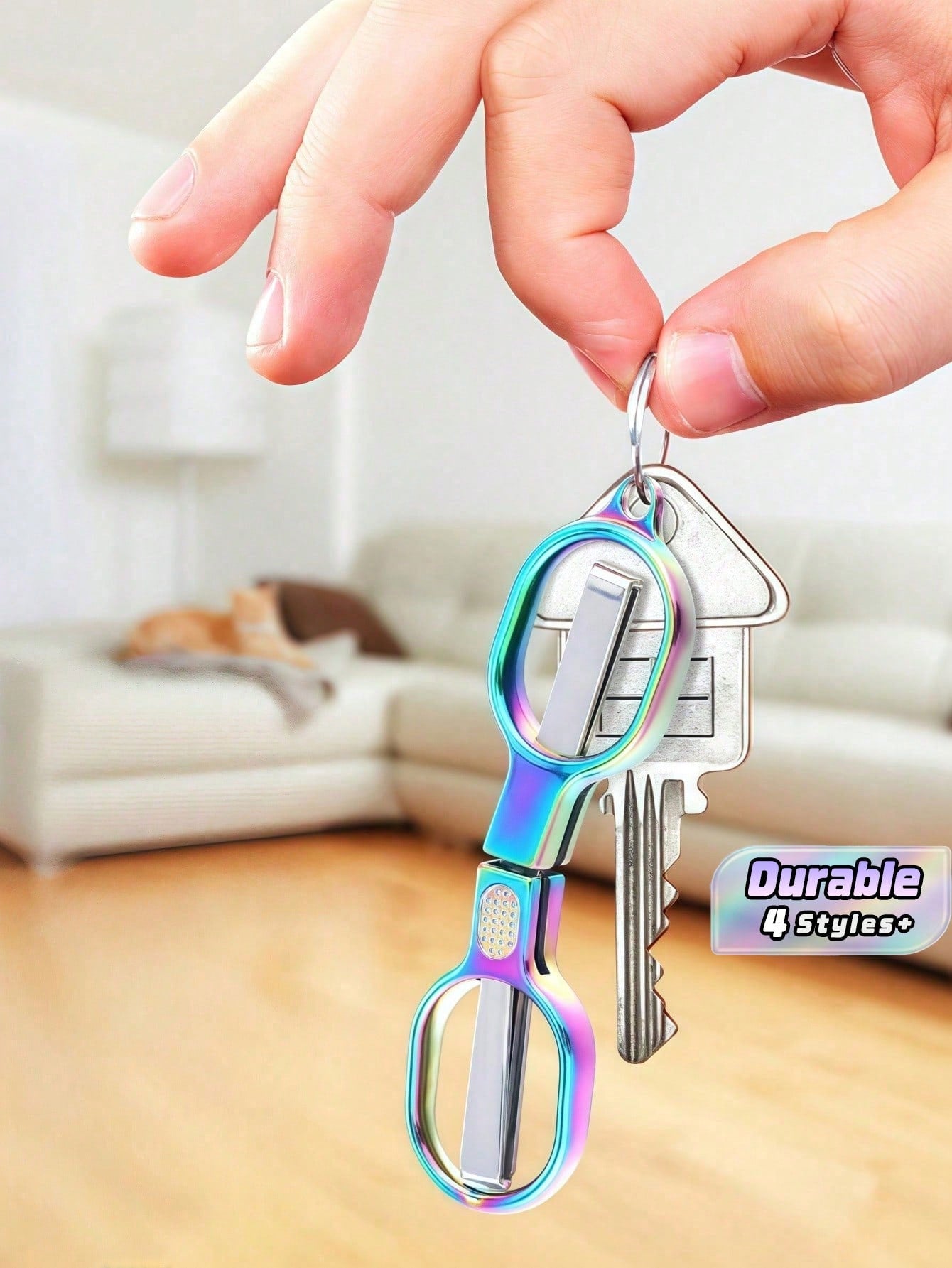 Double Circle Retro Folding Scissors Portable Small Scissors Carry Mini Private Fishing Travel Home Trumpet.