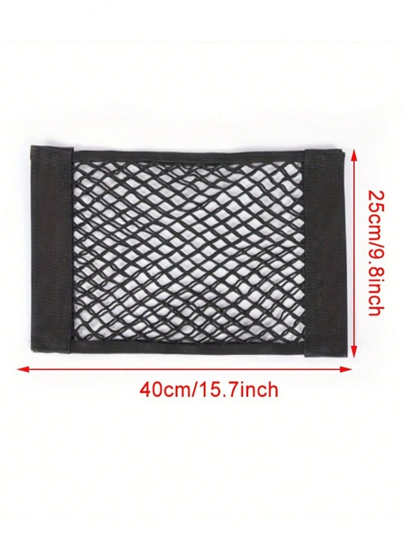 Double-Layer Elastic Mesh Hook And Loop Storage Bag, Using High-Quality Mesh Materials To Maximize The Double-Layer Mesh Pocket Bag For Car Trunk Storage, Car Trunk Storage Mesh Pocket