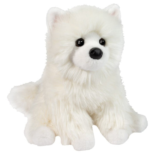 Douglas Cuddle Toys - White Pomeranian Opo Plush Stuffed Dog Plushie 1922