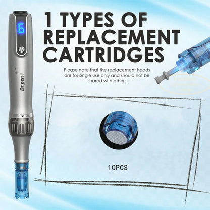Dr.Pen M8S Pen- Mcro Pen For Body- Care Tool Kit With 10PCS (0.25MM) Replacement Cartridges