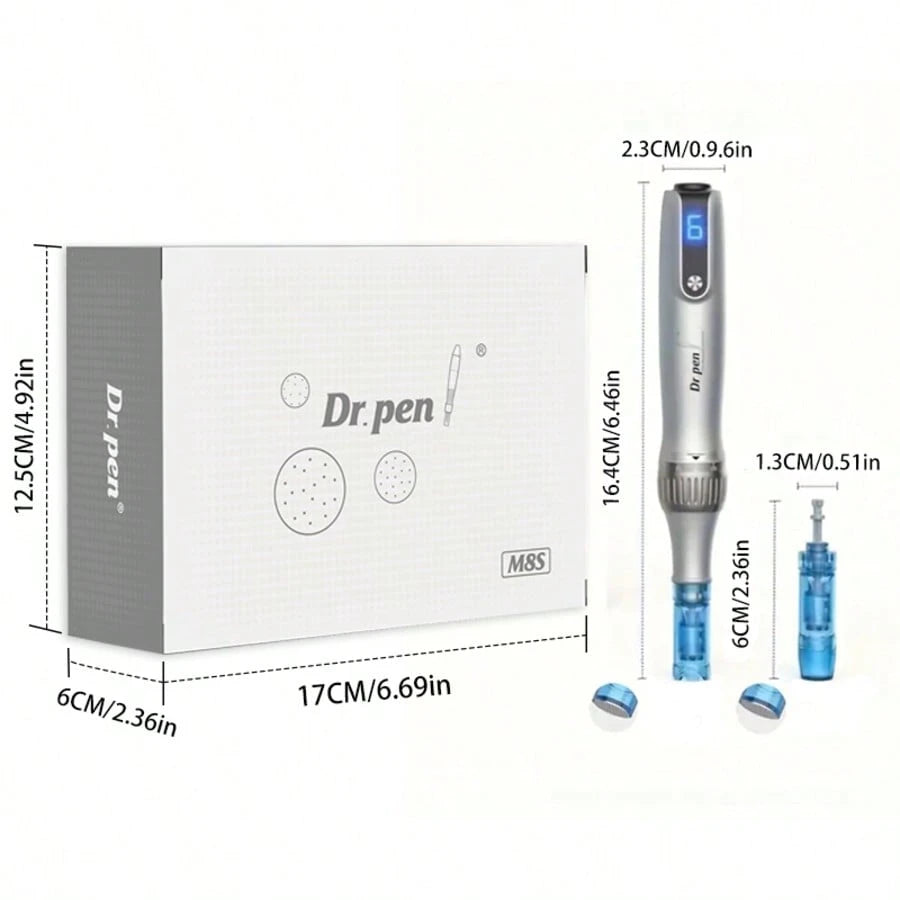 Dr.Pen M8S Pen- Mcro Pen For Body- Care Tool Kit With 10PCS (0.25MM) Replacement Cartridges