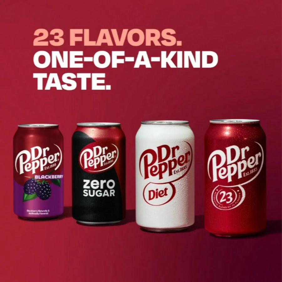 Dr Pepper Soda Pop, 12 Fl Oz Cans, 36 Pack