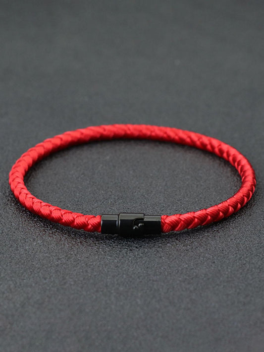 Dragon Bone Rope Bracelet, Men's Lucky Red String Bracelet, Magnetic Couples Bracelet, Attract Wealth