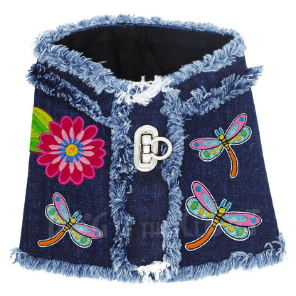 Dragonflies Denim Harness Vest for Pets (3 Styles/Colors)