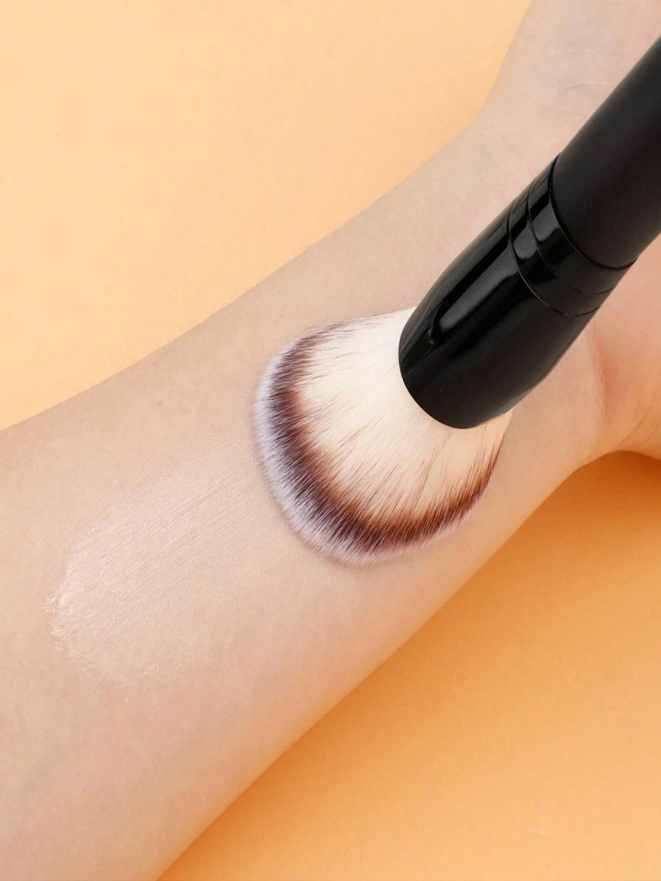 Dual-Ended Makeup Brush- Angled Contour & Flat Head Foundation Brush For BB Cream, Liquid Foundation, Seamless Blending, Shading & Contouring (Professional Cosmetic Brush Set),Foundation Brush,Concea