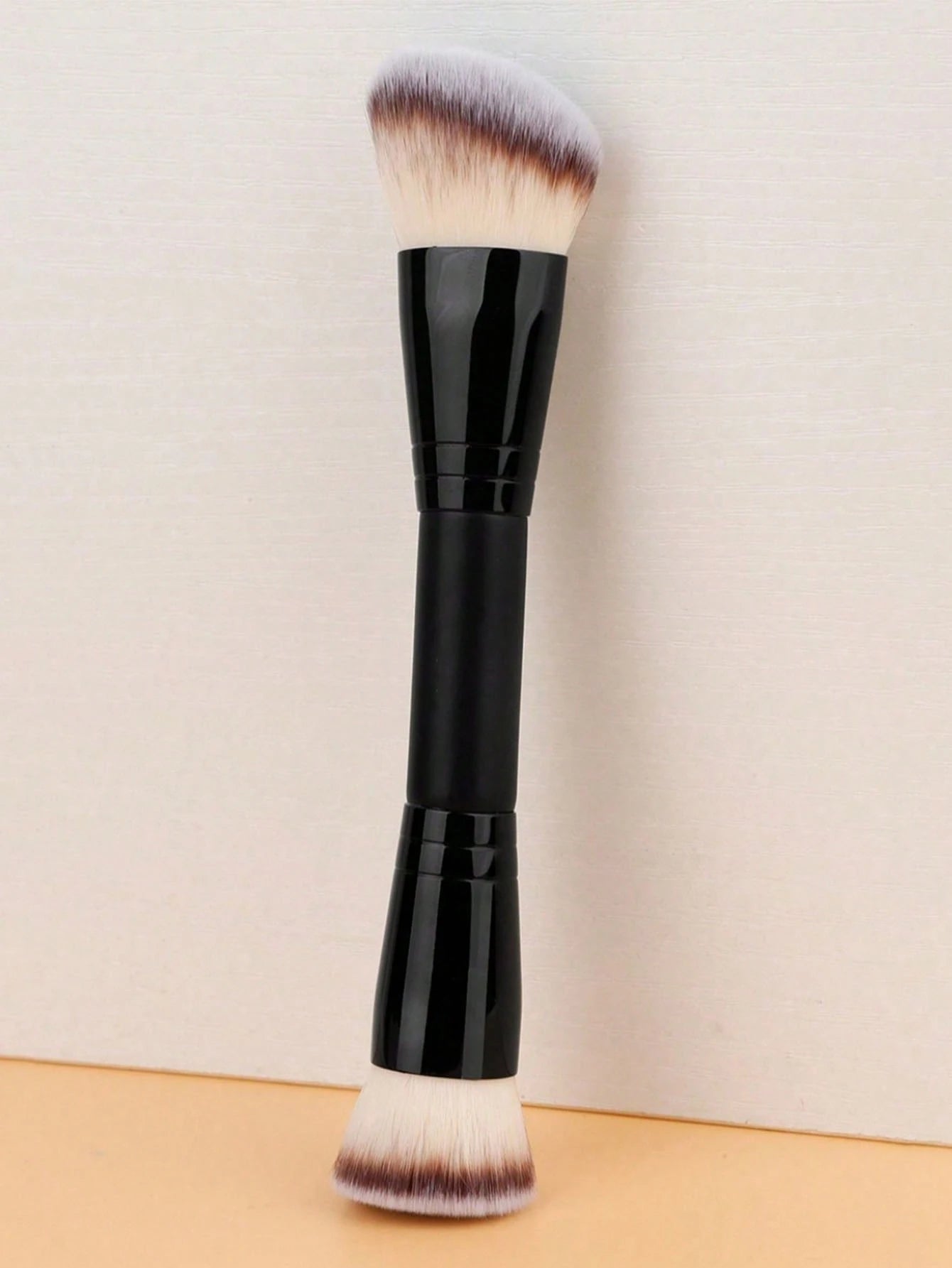 Dual-Ended Makeup Brush- Angled Contour & Flat Head Foundation Brush For BB Cream, Liquid Foundation, Seamless Blending, Shading & Contouring (Professional Cosmetic Brush Set),Foundation Brush,Concea