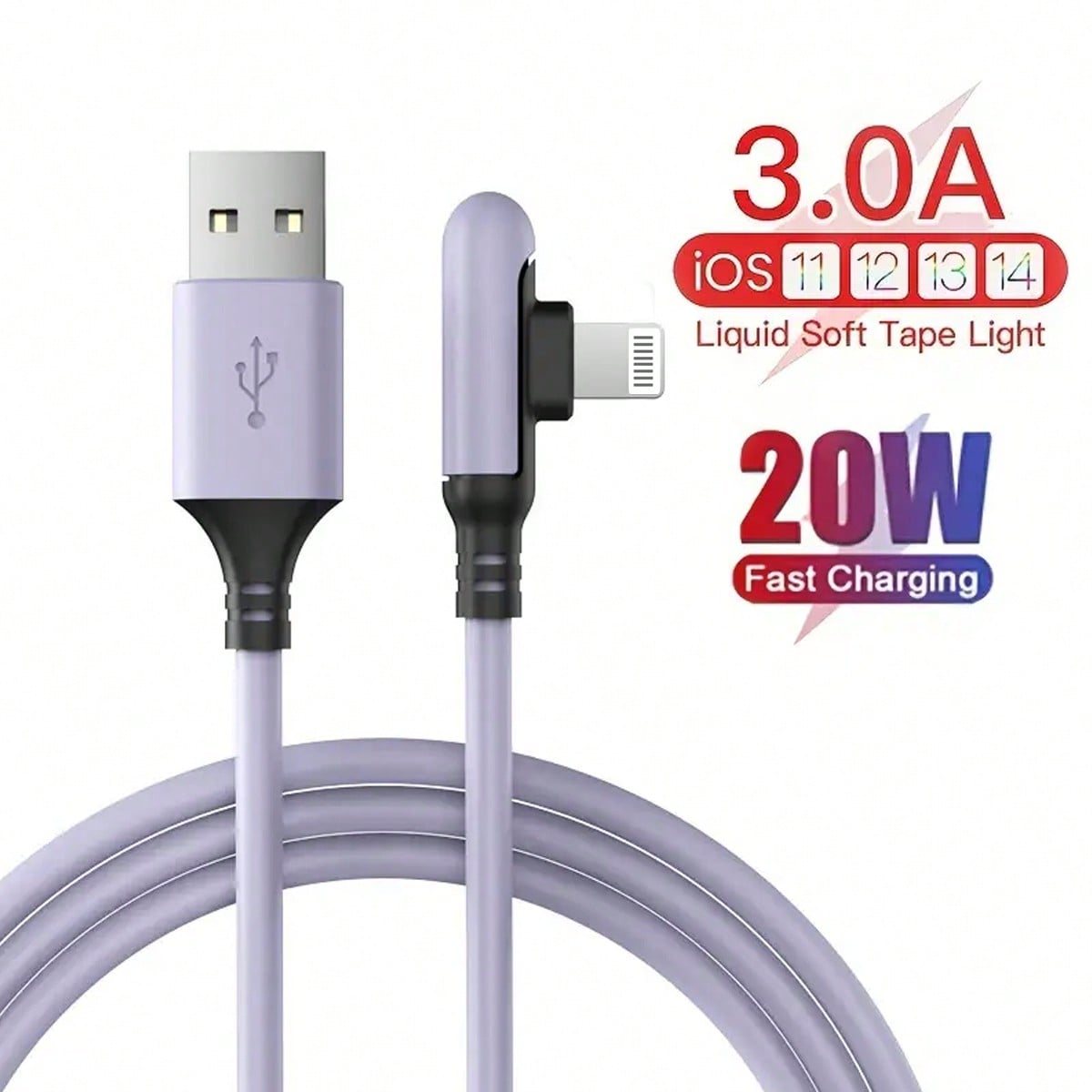 Durcord 1.8m/5.9ft/70.8in [MFi Certified] Extra Long Charging Cable, Multi-Color USB Fast Charging Cable, Liquid Silicone Data Cable, Compatible With IPhone 13/12/11 Pro Max/XS Max/XR/XS/X/8/7 Plus