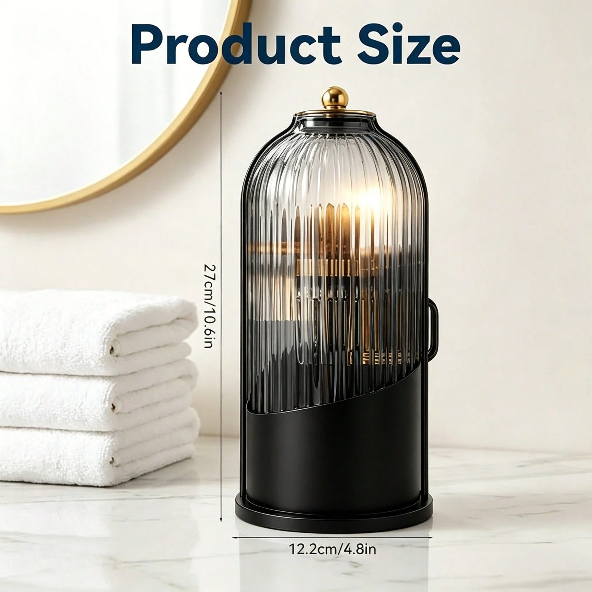 Dustproof Anti-Bacterial Toothbrush Holder With Cover,3 Slots Multi-Person Family Storage Organizer,Stores Toothbrushes,Toothpaste&Makeup Brushes,Perfect For Bathroom Countertop,Vanity Table,Dorm,Hote