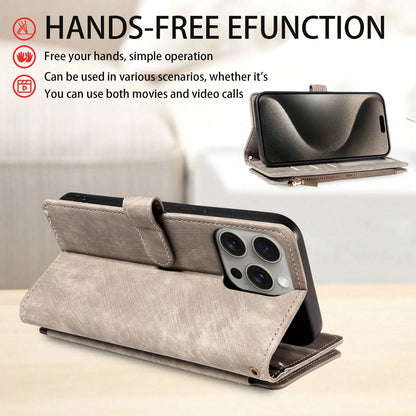 eaacaa Shockproof Wallet Card Holder 1pc Vintage Flip Wallet Phone Case With Multiple Card Slots, Wrist Strap, Shockproof And Anti-Theft Protection Compatible With Iphone 17 Pro Max/17 Pro/AIR/17/17e