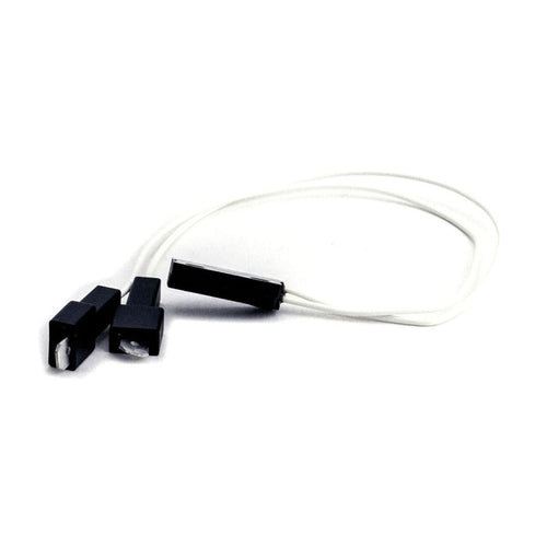 Water tank level magnet sensor with two black sensor heads and a white cable.