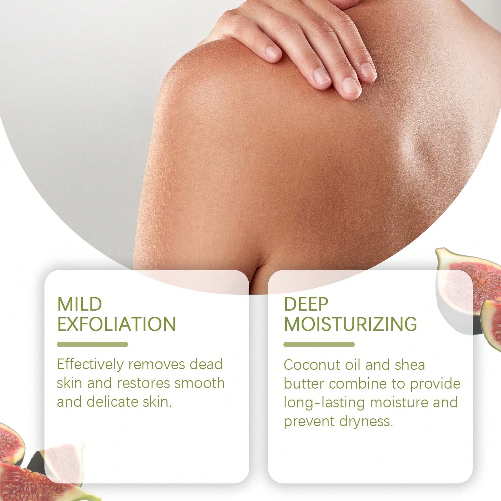 EELHOE 120g Fig Sugar Body Scrub Moisturizing, Moisturizing, Shining, Smooth Skin, Body Cleansing, Exfoliating