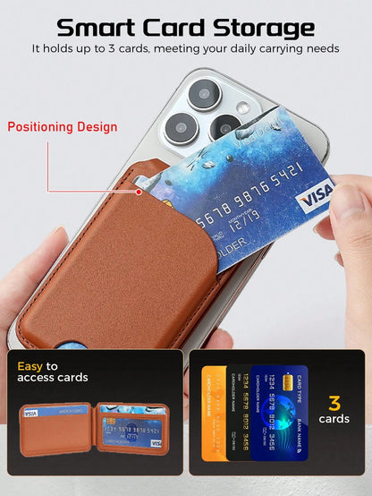 EIGIIS Magnetic Phone Wallet, Magnetic Stand Card Holder, Adjustable Stand With 3-5 Card Slots, Suitable For Daily Use, Fashionable Wallet Design, Durable Wallet Fits All Phones, Magnetic Phone Case A