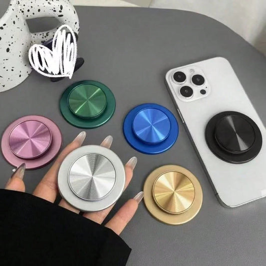 Electroplated Solid Color Magnetic Holder Stand, Stable Desktop Stand Suitable For Phone Telescopic Stand, Pop-Up Socket Phone Grip, Phone Accessories, Phone Decor, Phone Essentials, Phone Pull-Out St