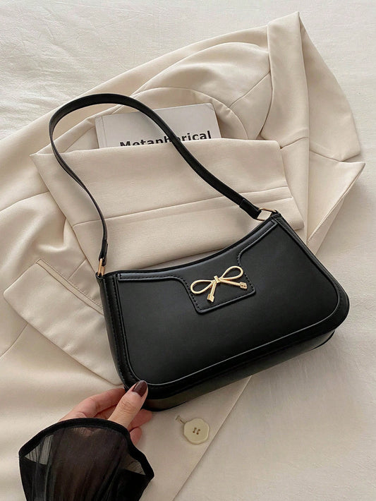 Elegant Crescent Underarm Shoulder Bag, Women's Fashion Casual Solid Color Underarm Bag
