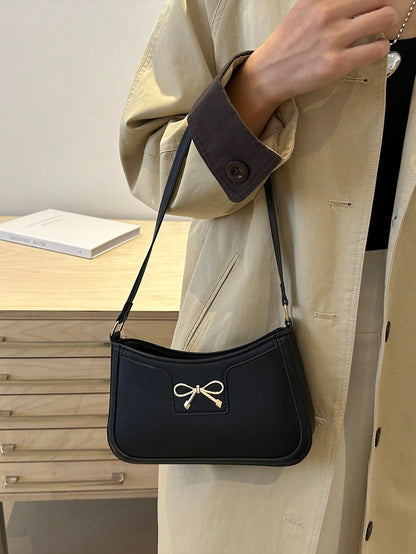 Elegant Crescent Underarm Shoulder Bag, Women's Fashion Casual Solid Color Underarm Bag