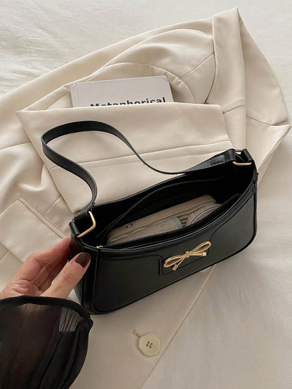 Elegant Crescent Underarm Shoulder Bag, Women's Fashion Casual Solid Color Underarm Bag