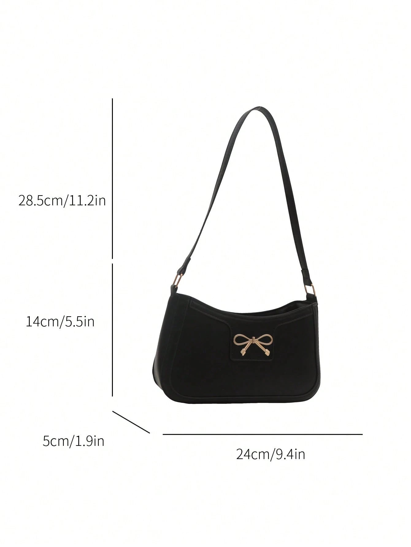 Elegant Crescent Underarm Shoulder Bag, Women's Fashion Casual Solid Color Underarm Bag
