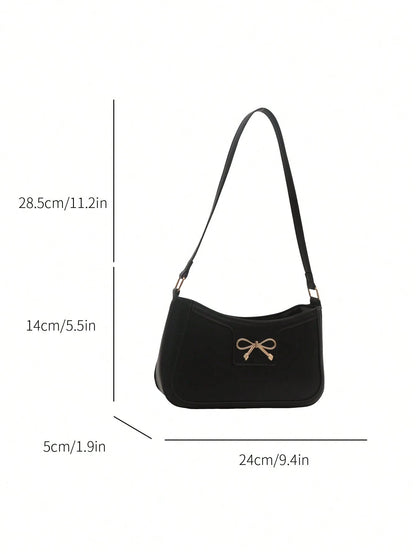 Elegant Crescent Underarm Shoulder Bag, Women's Fashion Casual Solid Color Underarm Bag