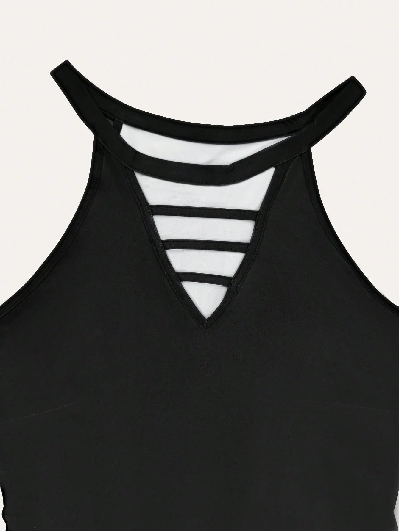 Elegant Sexy Gradient Cutout Spaghetti Strap Bodycon Mini Dress, Accentuates Body Curves, Suitable For Party And Commute, Y2K Style, Spring/Summer