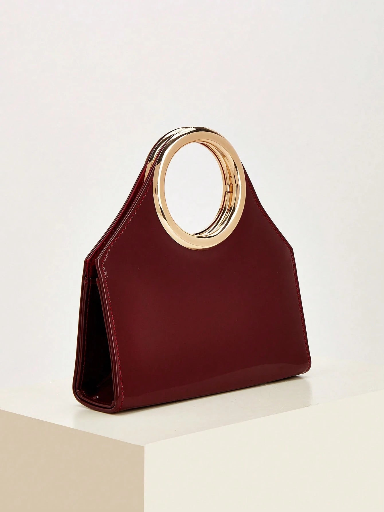 Elegant Women's Solid Color PU Leather Handbag With Detachable Chain,Suitable For Weddings, Parties, Banquets And Other Occasions