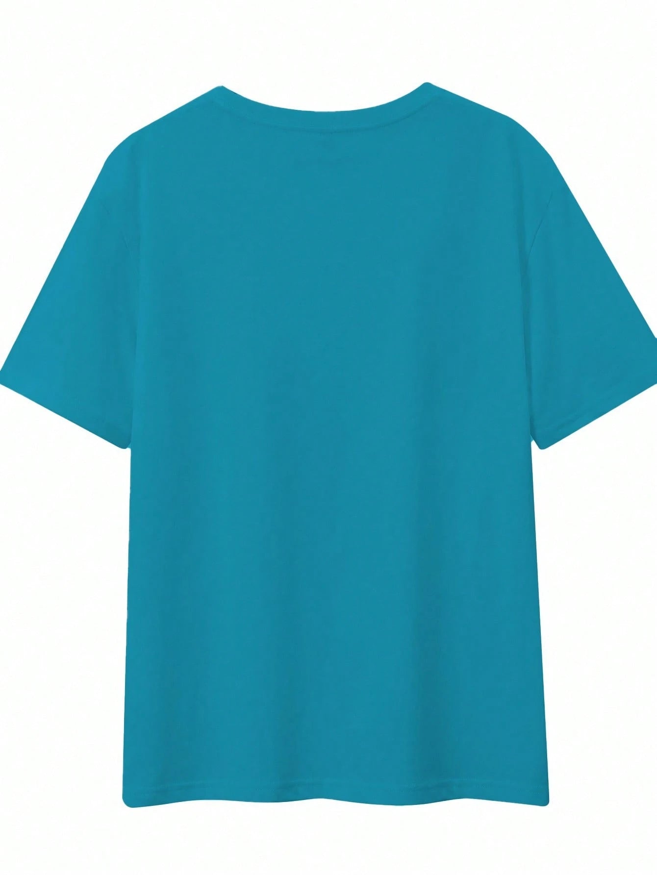 EMERY ROSE Women's Light Blue Summer Casual Short-Sleeve T-Shirt,One Day At A Time Heart Print,Soft Polyester Round Neck,Smart Casual Vacation Fashion Essential