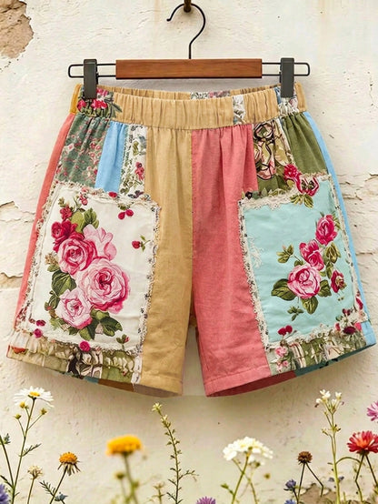 EMERY ROSE Women's Minimalist Vacation Printed Shorts