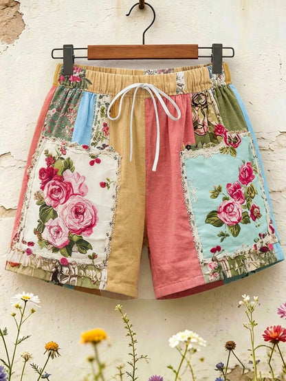 EMERY ROSE Women's Minimalist Vacation Printed Shorts