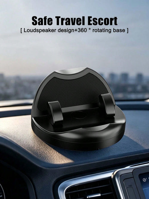 English: 2-In-1 Car Phone Holder With Parking Number, 360° Rotatable Dashboard Adhesive Mount, Extendable Clip For Thick Cases, Universal Navigation Bracket, ABS Silicone Car Accessory