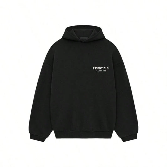 Essentials FW24teliday Core Series Hooded Pulover Sweatshirt Runs1 Ske Args, Simple Fleece Lined Comlortable Letter Prnt Syle Unisex Sle