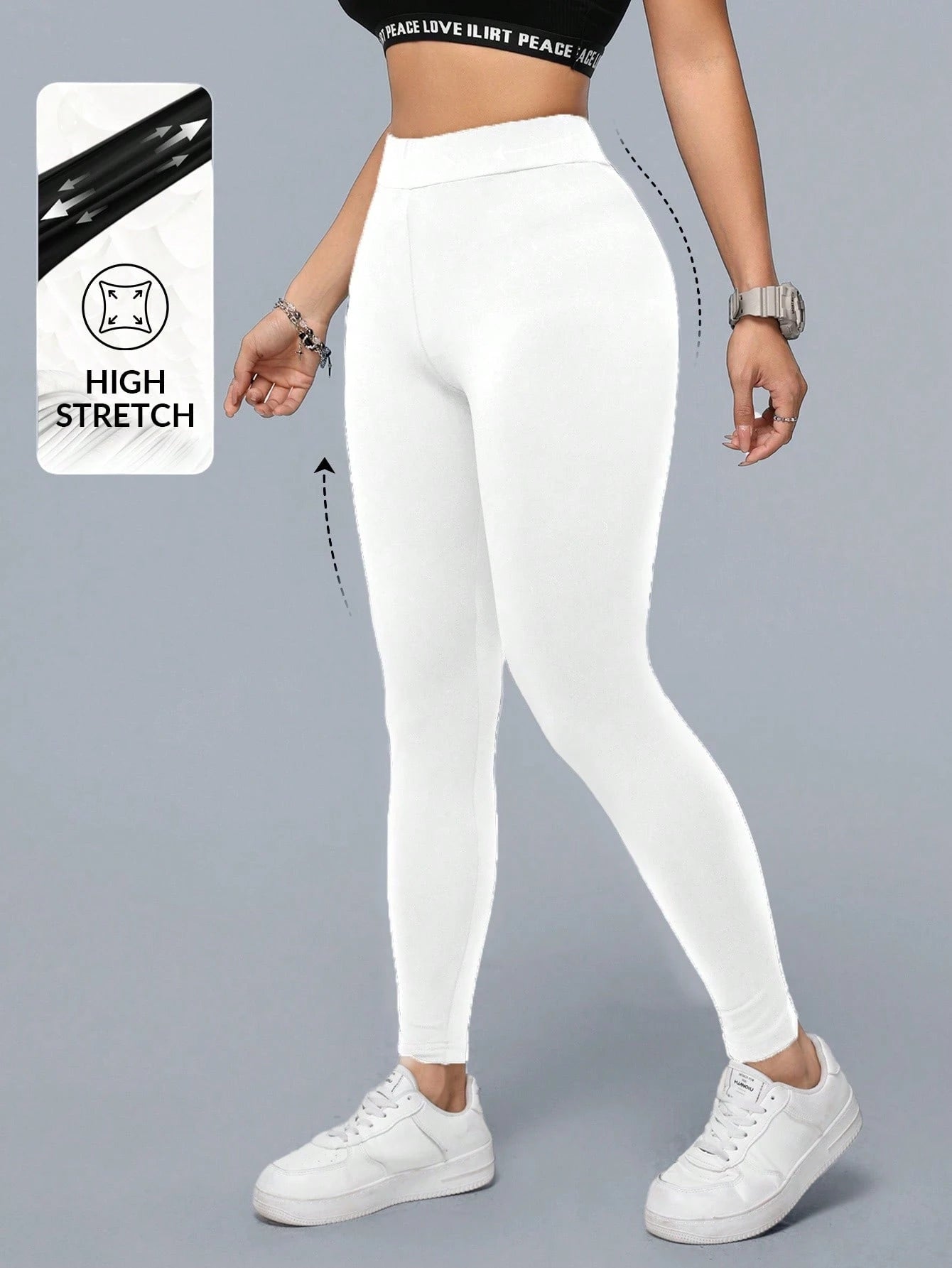 Essnce Casual Sports High Waist Long Leggings For Women, Yoga Pants, Autumn/Summer Suitable For Going Out Women's Sportswear