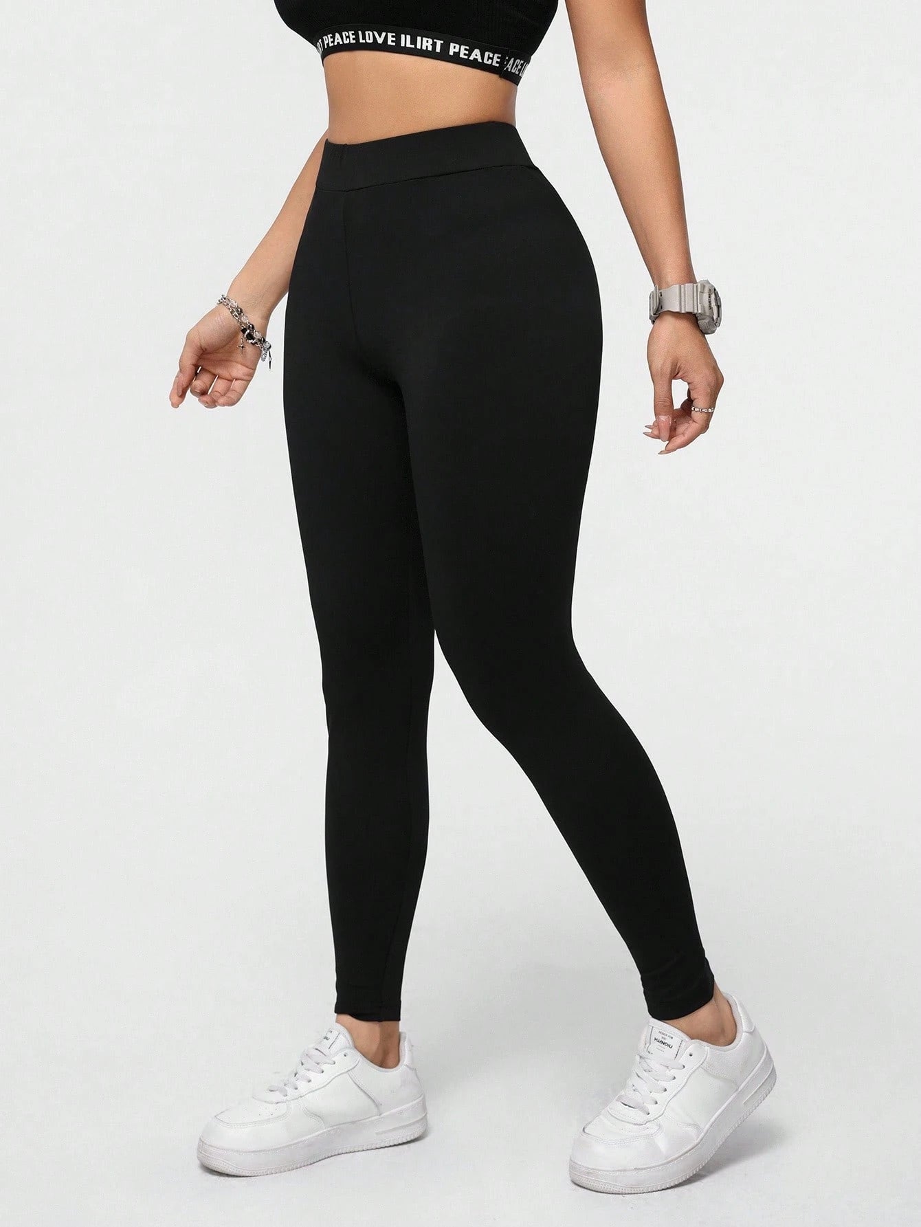 Essnce Casual Sports High Waist Long Leggings For Women, Yoga Pants, Autumn/Summer Suitable For Going Out Women's Sportswear