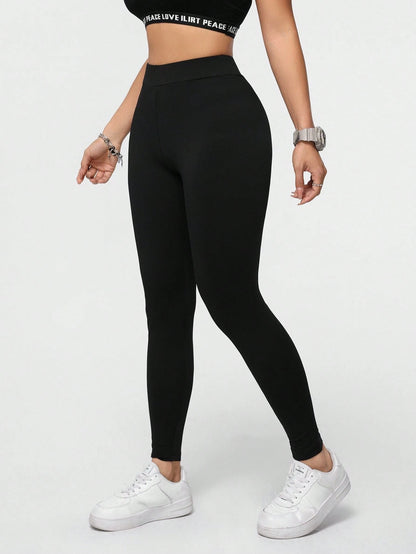 Essnce Casual Sports High Waist Long Leggings For Women, Yoga Pants, Autumn/Summer Suitable For Going Out Women's Sportswear