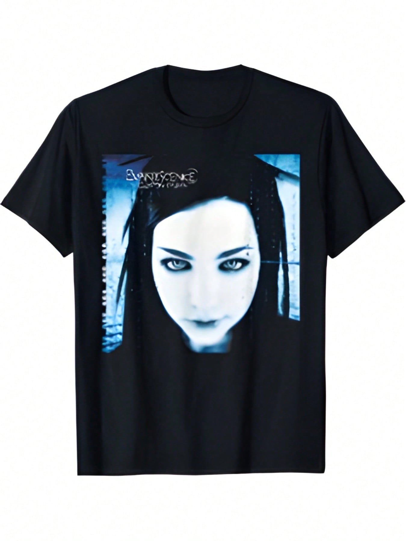 Evanescence- Band Inspired- Motif Black T- Shirt,Graphic,Funny,Comfortable And Versatile,Letter Pattern Pure Cotton 220g Printed T-Shirt