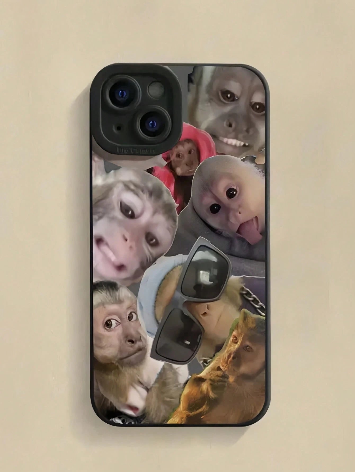 Expression 1pc New Creative Monkey Design Phone Case Compatible With Iphone 16 Pro Max, Protective Cover Compatible With Iphone 11/12/13/14 Plus, XR/7/8 Plus/15 Pro Max Waterproof Shockproof Anti-Fall