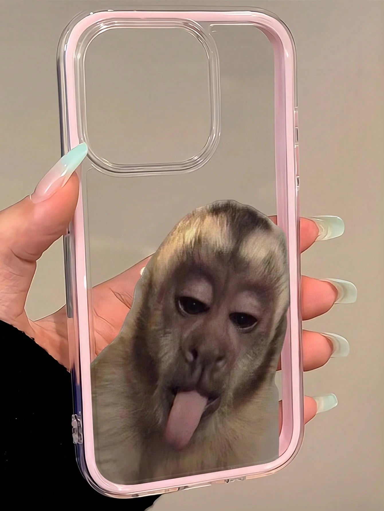 Expression 1pc New Creative Monkey Design Phone Case Compatible With Iphone 16 Pro Max, Protective Cover Compatible With Iphone 11/12/13/14 Plus, XR/7/8 Plus/15 Pro Max Waterproof Shockproof Anti-Fall