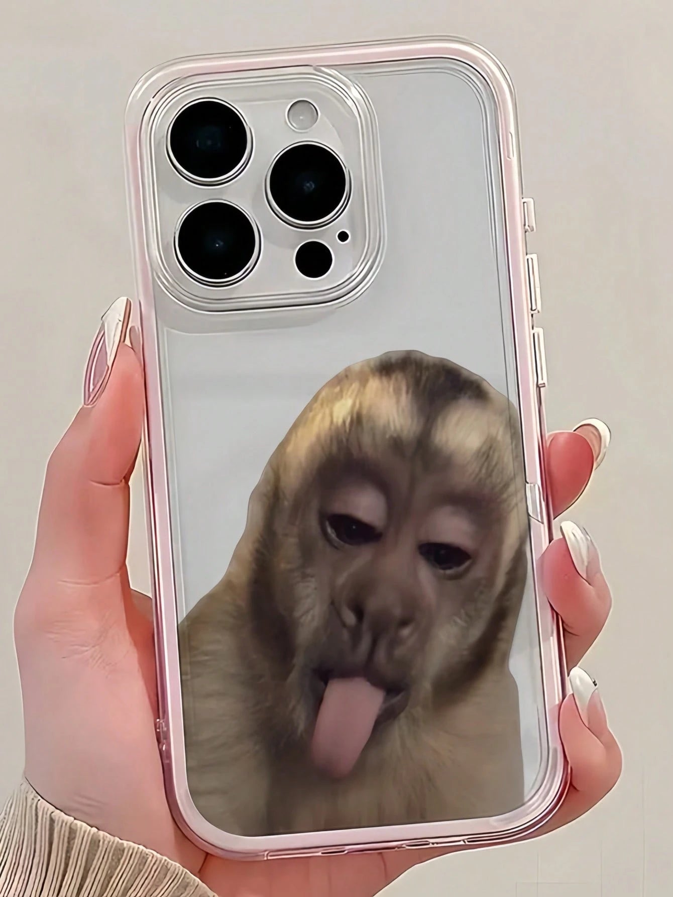 Expression 1pc New Creative Monkey Design Phone Case Compatible With Iphone 16 Pro Max, Protective Cover Compatible With Iphone 11/12/13/14 Plus, XR/7/8 Plus/15 Pro Max Waterproof Shockproof Anti-Fall
