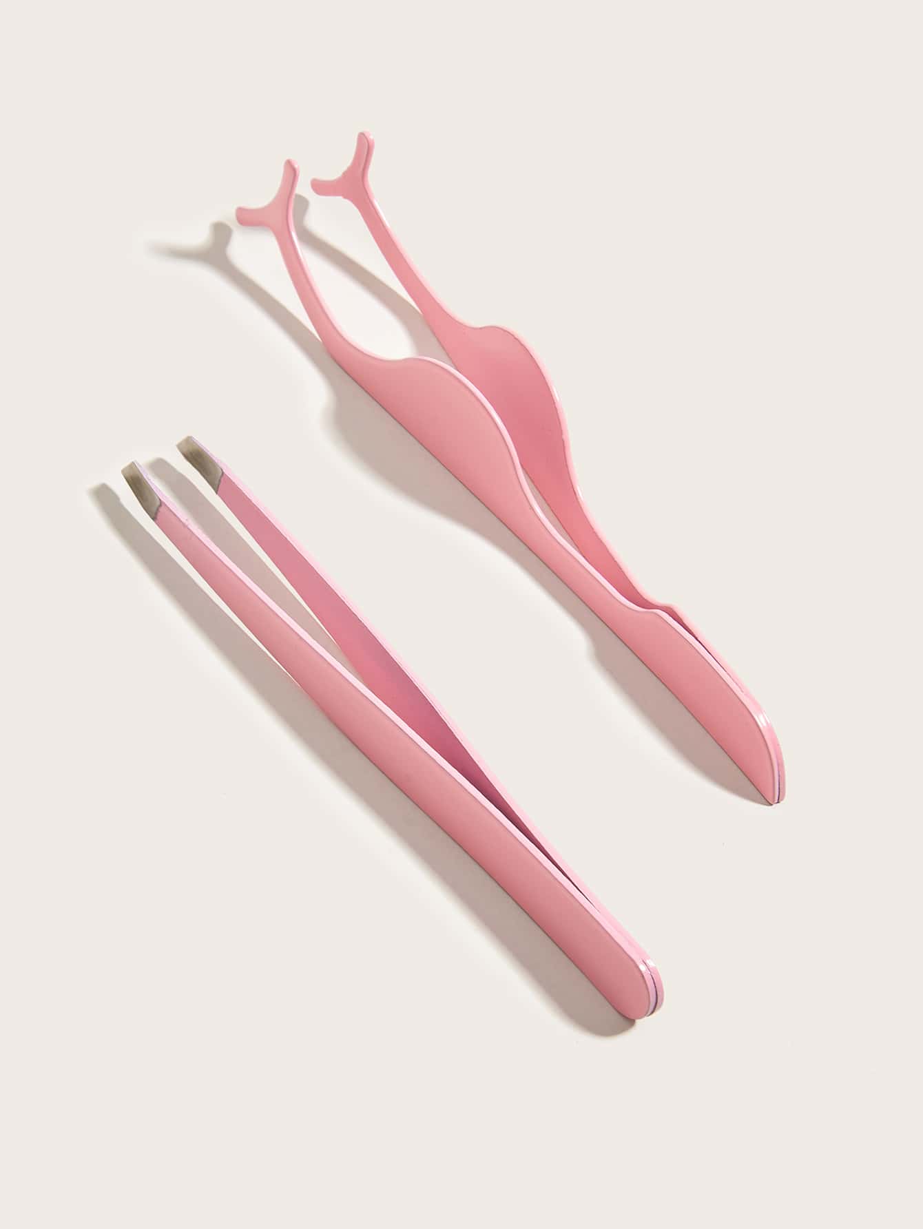 Eyebrow Tweezers & Eyelash Tweezers, 2pcs Elegant Solid Color Reusable Multifunctional Stainless Steel Lash Extension Tools For Women Mom Wife Sister Teen Girl Friend