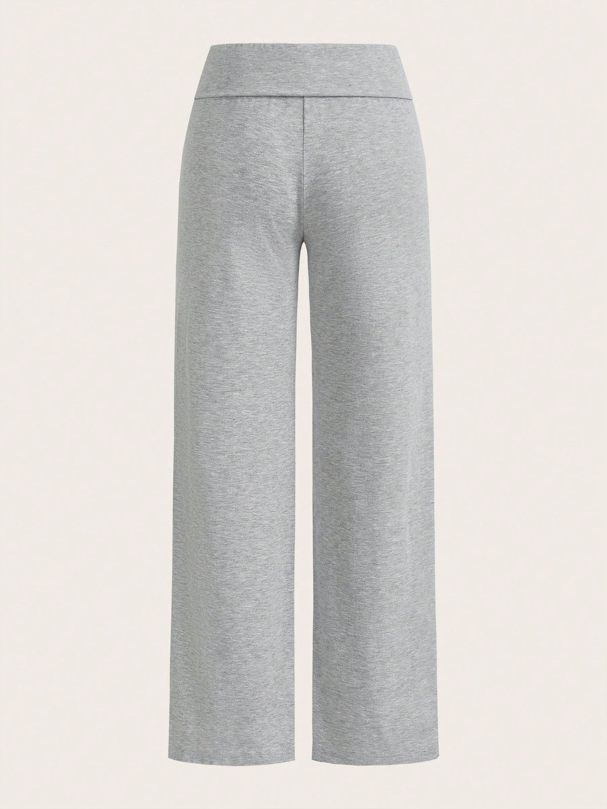 EZwear 2pcs Women Casual High Waisted Cuffed Wide Leg Straight Pants, Suitable For Summer Fall Clothes Winter Clothes Sportswear Black Grey
