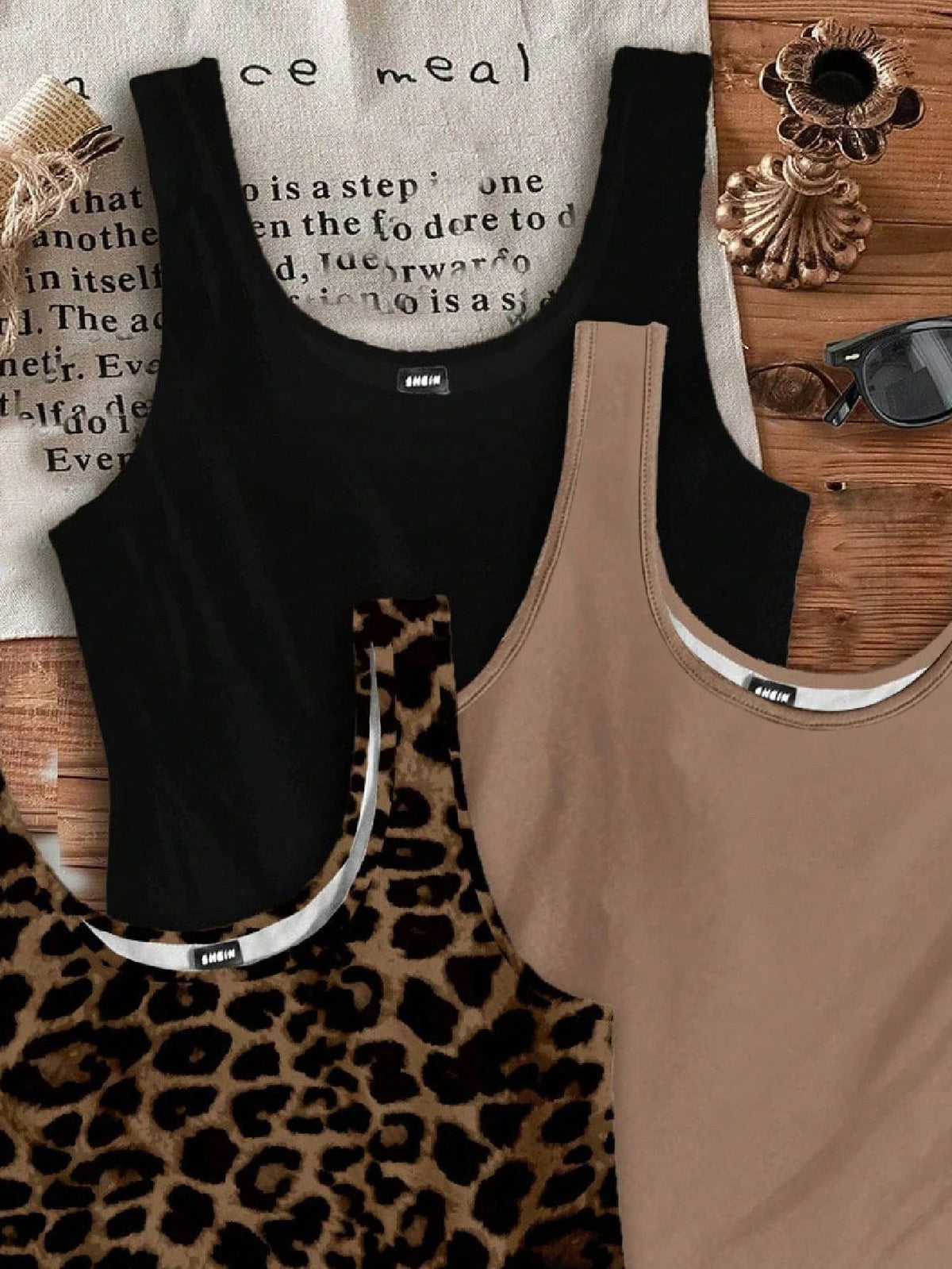 EZwear 3pcs/Set Women's Casual Crew Neck Tank Tops, Versatile For Summer