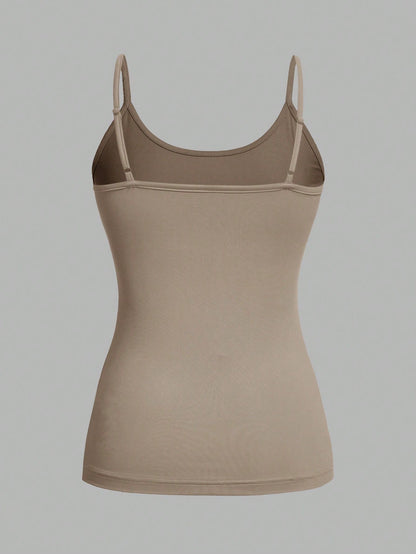 EZwear 4pcs/Pack Casual Minimalist Cami Tank Tops For Women, Suitable For Summer