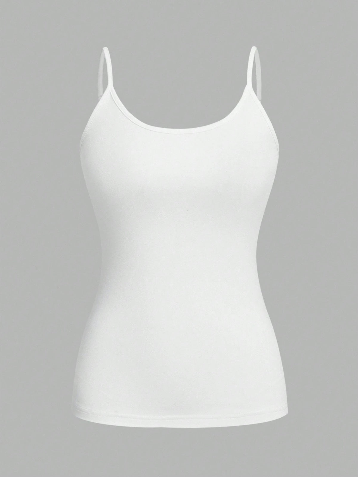 EZwear 4pcs White Casual Minimalist Camisole Tank Tops For Women, Suitable For Summer,White Shirt