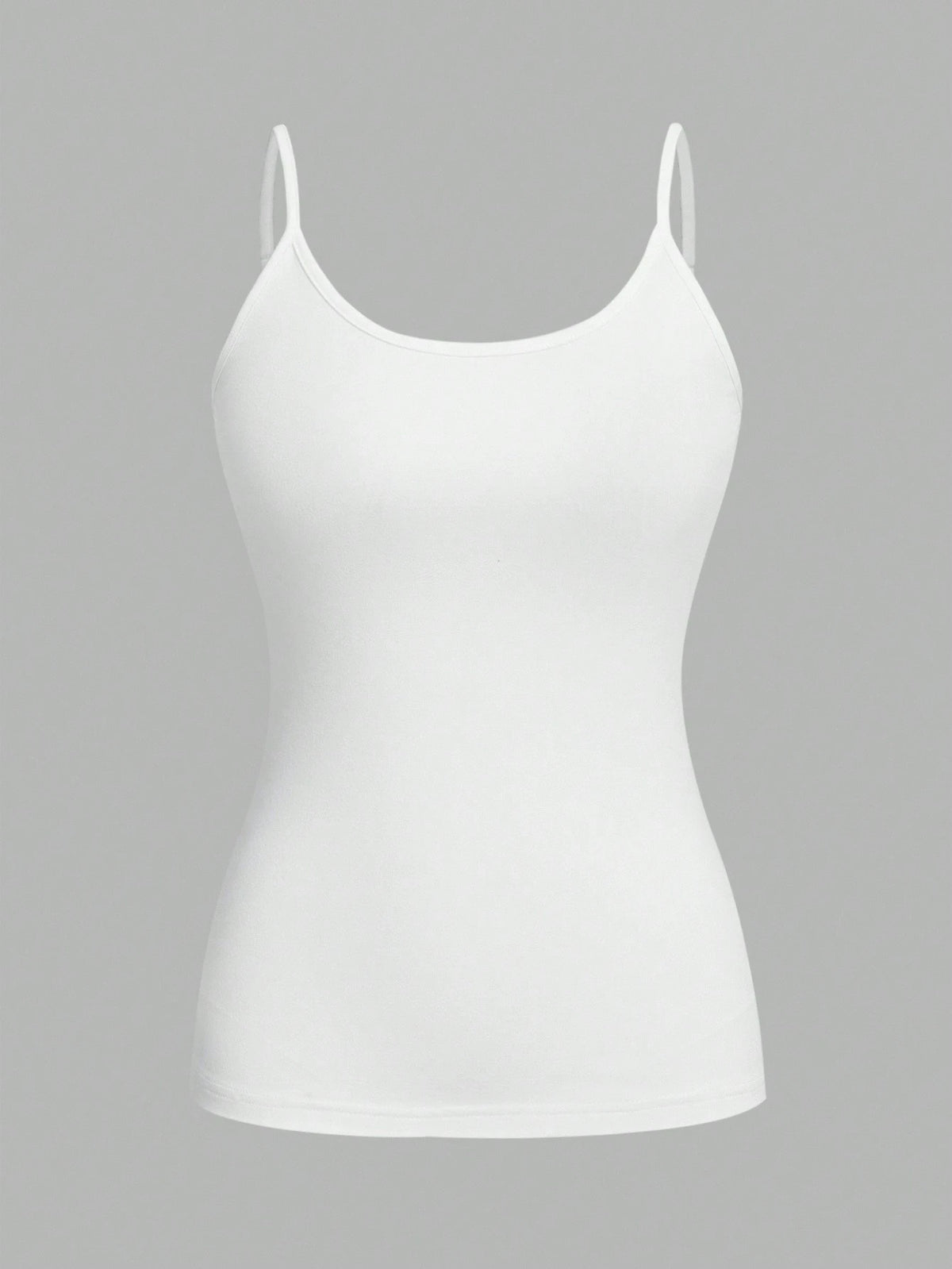 EZwear 4pcs White Casual Minimalist Camisole Tank Tops For Women, Suitable For Summer,White Shirt