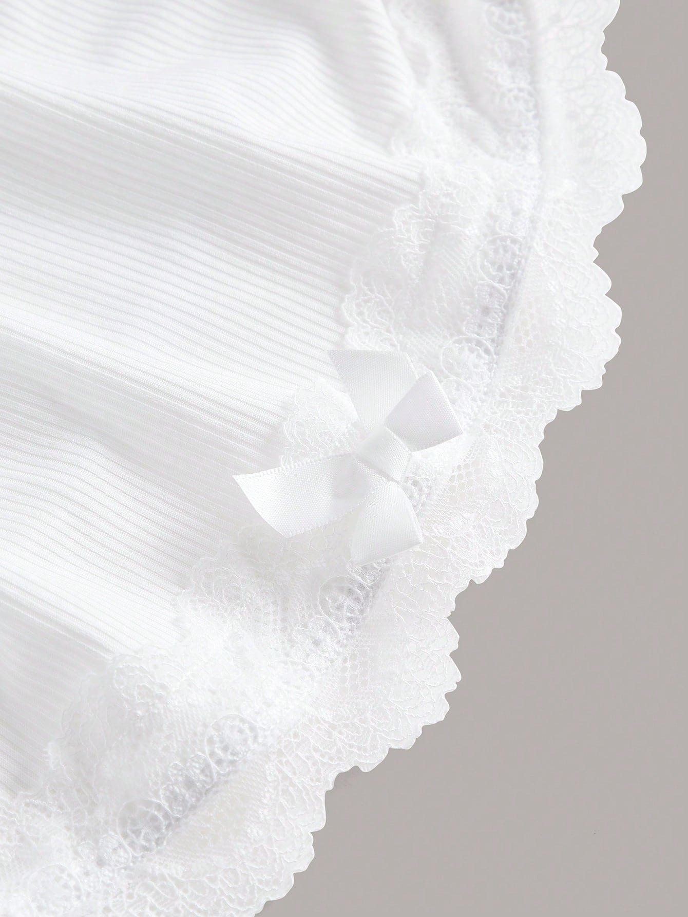 EZwear Plus Lace Trim Ruched Tube White Top
