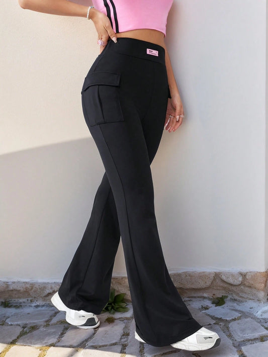EZwear Women'S Solid Color Flared Pants